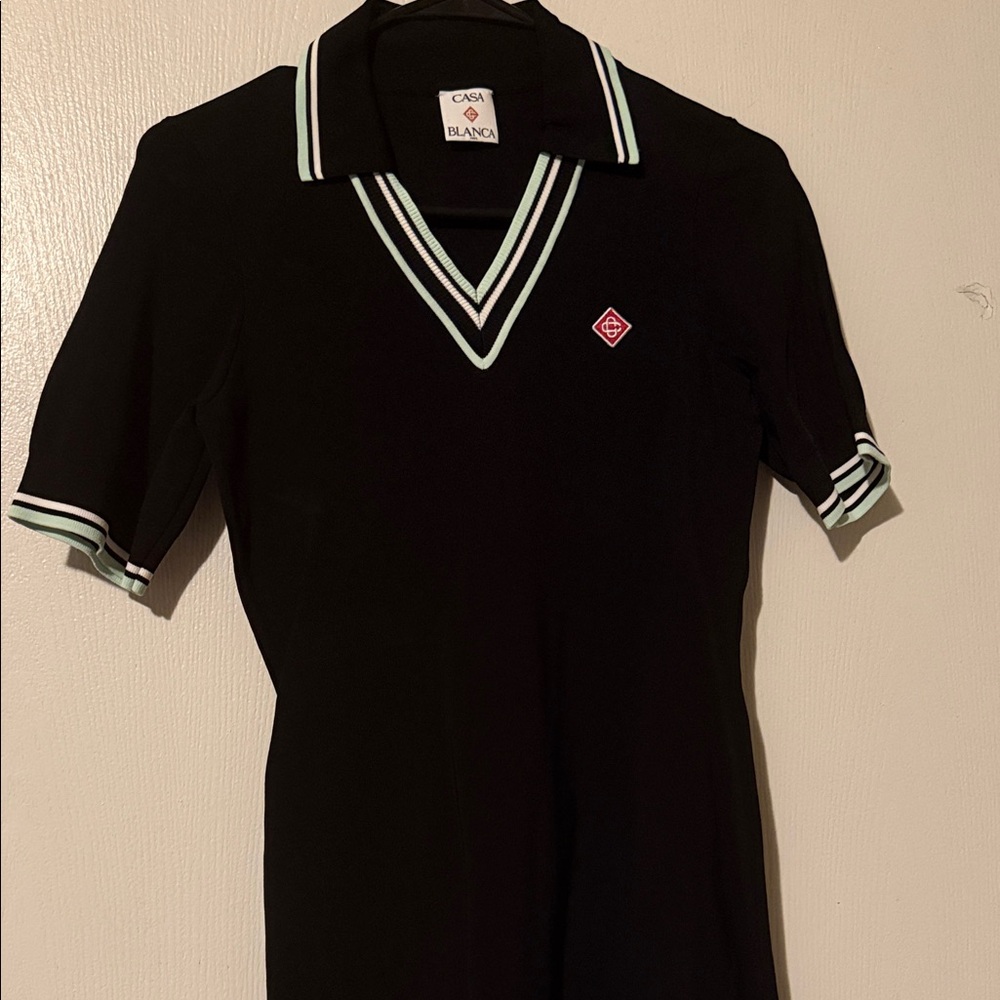 Casablanca Black Polo Dress